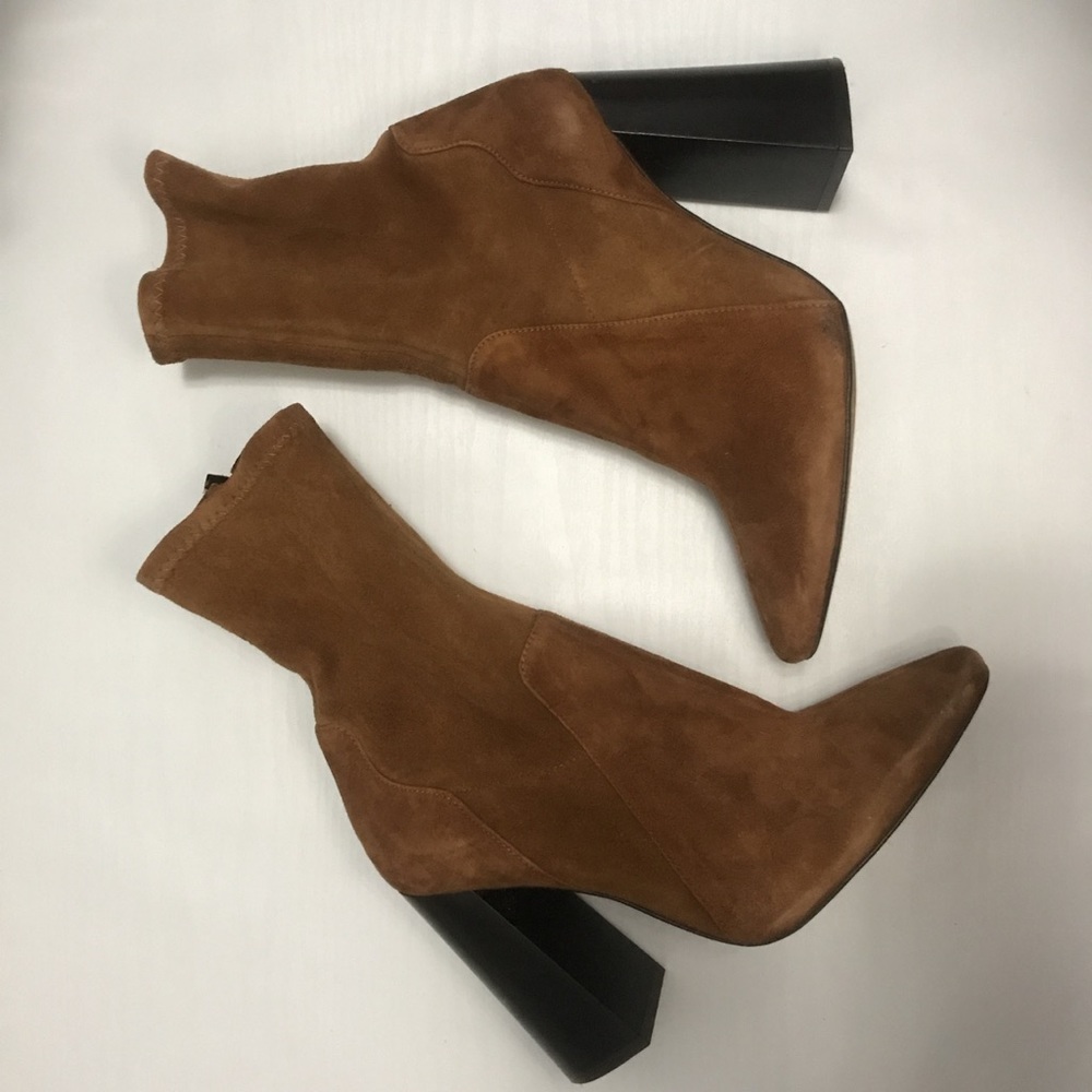 Zara leather heeled boots